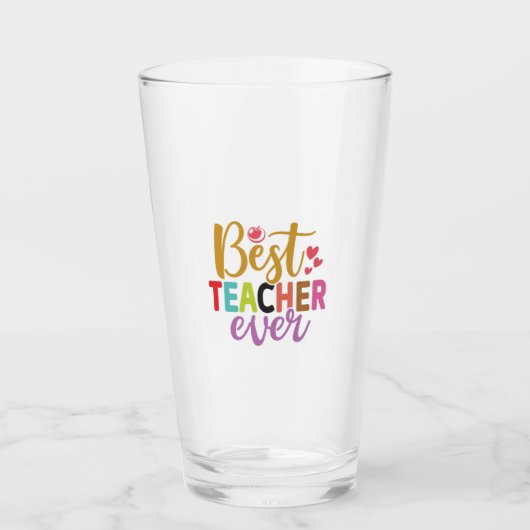 Gifts Teacher | Best Teacher Ever Glas (Voorkant)
