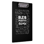 Gifts Teacher | Bleib Positiv Math Teacher Klembord (Rechts)