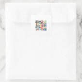 Gifts Teacher | Eerste graad leraar Vierkante Sticker (Tas)