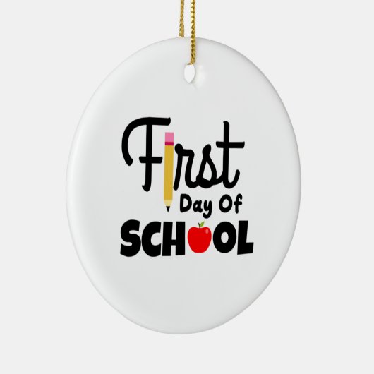 Gifts Teacher | Eerste schooldag Keramisch Ornament (Rechts)