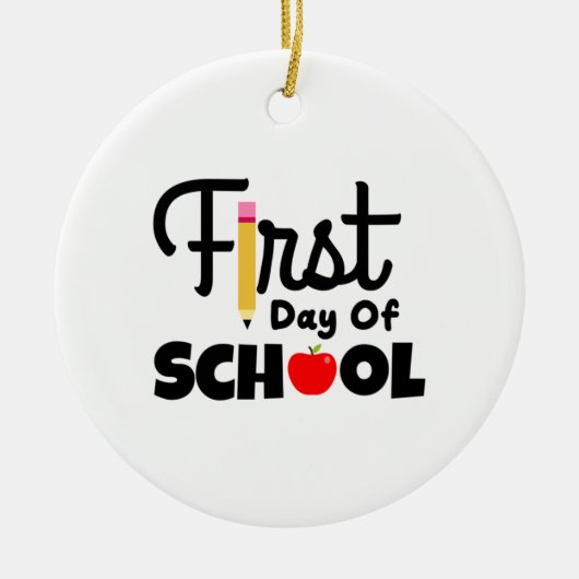 Gifts Teacher | Eerste schooldag Keramisch Ornament (Voorkant)