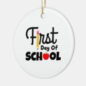 Gifts Teacher | Eerste schooldag Keramisch Ornament (Links)