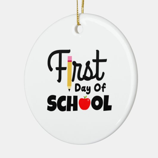 Gifts Teacher | Eerste schooldag Keramisch Ornament (Links)