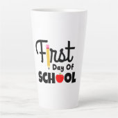 Gifts Teacher | Eerste schooldag Latte Mok (Voorkant)