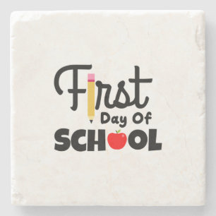 Gifts Teacher   Eerste schooldag Stenen Onderzetter