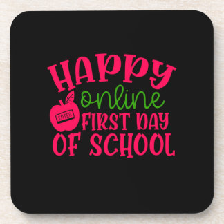 Gifts Teacher | Fijne online eerste schooldag Bier Onderzetter