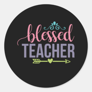 Gifts Teacher   Gezegende leraar Ronde Sticker