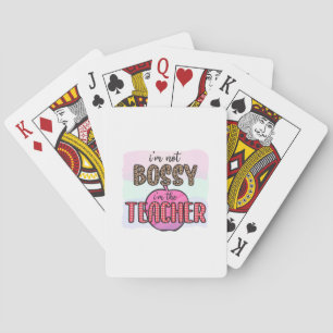 Gifts Teacher Ik ben niet bang dat ik leraar ben Pokerkaarten