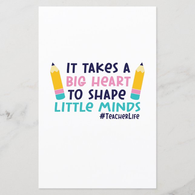 Gifts Teacher It Takes A Big Heart (Voorkant)