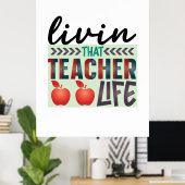 Gifts Teacher | Leven van dat lerarenleven Poster (Thuiskantoor)