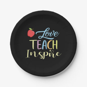 Gifts Teacher   Love Teach Inspire Papieren Bordje