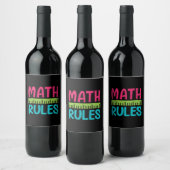Gifts Teacher | Math Rules Wijn Etiket (Flessen)