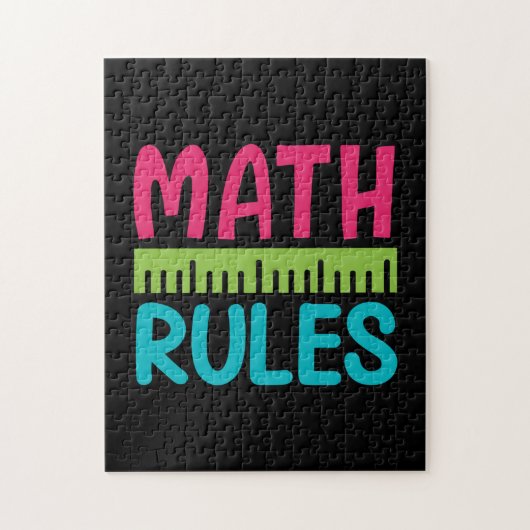 Gifts Teacher | Regels voor de Wiskunde Legpuzzel (Verticaal)