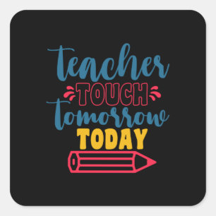 Gifts Teacher Toekomst van de leraar Vierkante Sticker