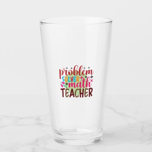 Gifts Teacher | Wiskunde probleemoplosser leraar Glas (Voorkant)