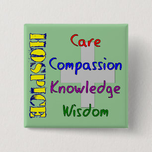 Gifts van de Arbeider van het Hospice Vierkante Button 5,1 Cm