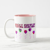 Gifts van de medisch secretaris tweekleurige koffiemok (Links)