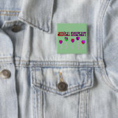 Gifts van de medisch secretaris vierkante button 5,1 cm (In situ)