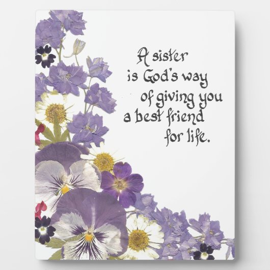 Gifts voor een zus fotoplaat (Voorkant)