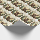 Giftwrap: Evergreen Stag Cadeaupapier (Hoek)