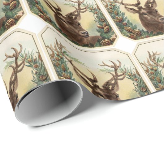 Giftwrap: Evergreen Stag Cadeaupapier (Rol Hoek)
