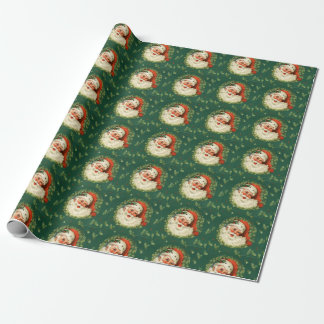 Giftwrap:  Jolly Santa Cadeaupapier