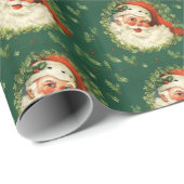 Giftwrap:  Jolly Santa Cadeaupapier (Rol Hoek)