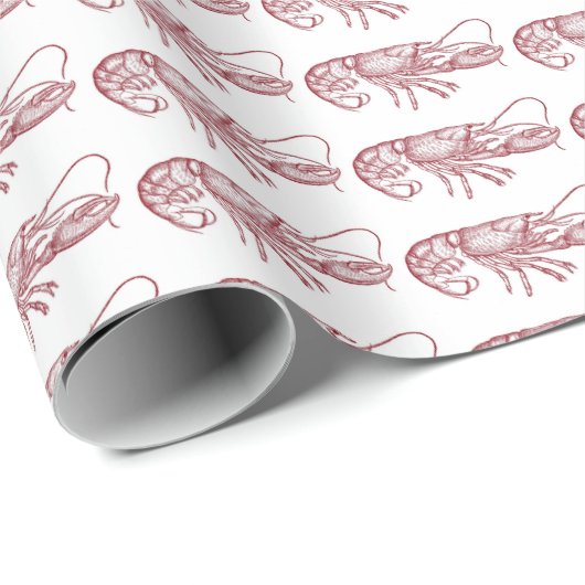Giftwrap:  Lobsters Cadeaupapier (Rol Hoek)