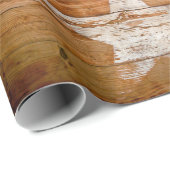 Giftwrap Onderdruk Hout Grain gekleurde witte ster Cadeaupapier (Rol Hoek)