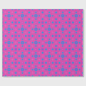 Giftwrap Roze, Blauw, Paarse Stippen Patroon Cadeaupapier (Vlak)