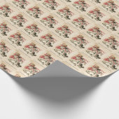 Giftwrap: Victoriaans meisje met puppy Cadeaupapier (Hoek)