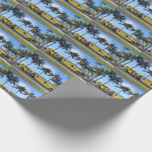 Giftwrap:  Waikiki Fire Engine Cadeaupapier (Hoek)