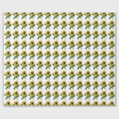 Giftwrap: Zonnebloemen Cadeaupapier (Vlak)