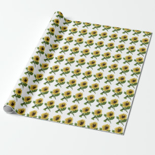 Giftwrap: Zonnebloemen Cadeaupapier