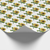 Giftwrap: Zonnebloemen Cadeaupapier (Hoek)