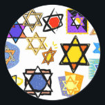 GIFTWRAPPING HANUKKAH STICKERS SHEETS VAN 20 OF 6<br><div class="desc">Giftwrapping stickers. Verkrijgbaar in 2 maten en wordt geleverd in 20 vellen of in vellen van grotere afmetingen van 6. Mooie Mogen David Jewish sterft op ronde stickers. Geweldig om cadeautjes te verpakken met, om Hanukkah Kaarten te bezegelen of te versieren met, of om je eigen decoratieve feest te creëer...</div>
