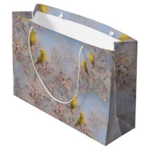 Giftzak met gele vogels