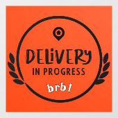 Gig Driver Levering in uitvoering Parkeerbord Raamsticker (Vel)