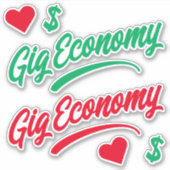 Gig Economy Sticker (Voorkant)