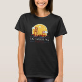 Gig Harbor WA Golden Gate Bridge Bad Geography Stu T-shirt (Voorkant)