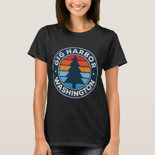 Gig Harbour Washington WA  Grafisch Retro 70's T-shirt