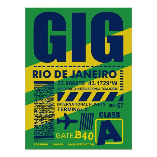 GIG Rio de Janeiro luchthaven Perfect Poster (Voorkant)