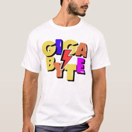 Gigabyte computergegevensmeeteenheid t-shirt