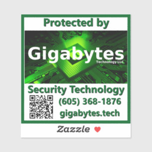 Gigabytes vinyl afschrikking Sticker