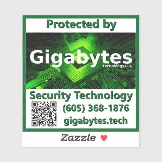 Gigabytes vinyl afschrikking Sticker (Vel)