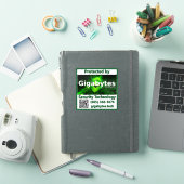 Gigabytes vinyl afschrikking Sticker (iPad Cover)