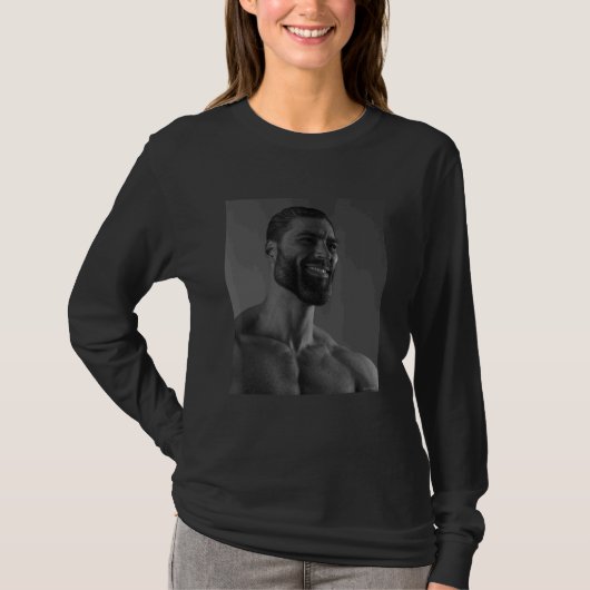 Gigachad Gemiddelde Sigma Mannelijke Grindset Meme T-shirt (Voorkant)