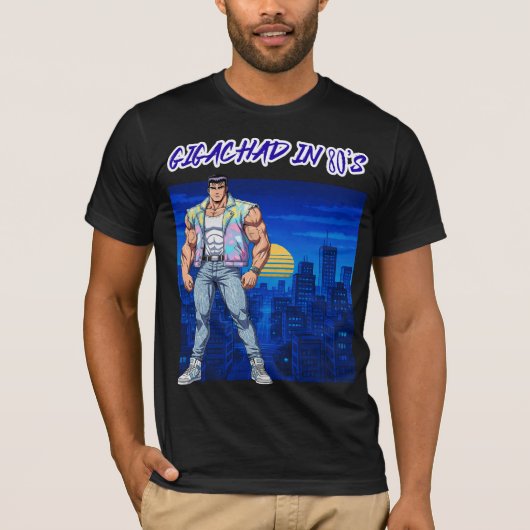 GIGACHAD IN 80S T-SHIRT (Voorkant)