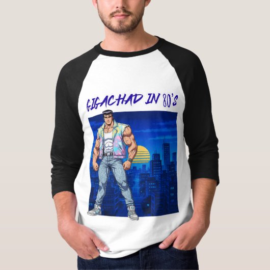 GIGACHAD IN 80S T-SHIRT (Voorkant)