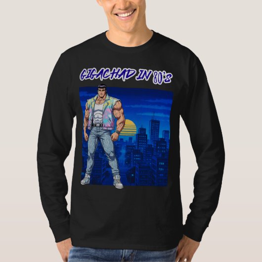 GIGACHAD IN 80S T-SHIRT (Voorkant)